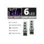 Allextreme EXT10M2P T10 RGB Car Interior Parking Bulb 6SMD Multicolour Light with Wireless Remote Control Ideal for Car Decoration (3W, RGB, 2 PCS)