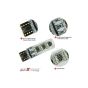 Allextreme EXT10M2P T10 RGB Car Interior Parking Bulb 6SMD Multicolour Light with Wireless Remote Control Ideal for Car Decoration (3W, RGB, 2 PCS)