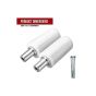 AllExtreme Motorcycle Footrest Universal Mini Metal Rear Foot Pegs with Additional Fittings for Motorbikes- White, Set of 2