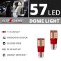 Allextreme EXW5WP2 Universal T10 LED Parking Light 57 SMD Super Bright Interior Pilot License Plate Dome Indicator Lamp Bulb for Car Bike and Motorcycle (5W, White, 2 PCS)