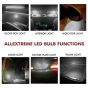 Allextreme EXW5WP2 Universal T10 LED Parking Light 57 SMD Super Bright Interior Pilot License Plate Dome Indicator Lamp Bulb for Car Bike and Motorcycle (5W, White, 2 PCS)