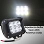 Allextreme 18 Watt 6 LED CREE Fog Light Drl Lamp with On Off Button Switch for All Motorcycles, Atv, Boats & Cars (White)