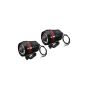 Allextreme EXU3R2P U3 CREE LED Fog Light Universal Waterproof Headlamp with Mounting Brackets for Motorcycle and Cars (9W, White & Red Light, 2 PCS)