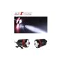 Allextreme EXU3R2P U3 CREE LED Fog Light Universal Waterproof Headlamp with Mounting Brackets for Motorcycle and Cars (9W, White & Red Light, 2 PCS)