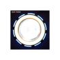 Allextreme LED Projector Lens 3 in 1 Function High & Low Beam Intensity Headlight with Flasher Function Devil Eye Rings (Blue & Red)