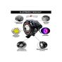 AllExtreme EXU7FRS2 Rainbow Style Hybrid U7 Foglight Waterproof Driving Spotlight with Red Angel Eye for Cars, Bikes, Trucks and Motorcycle (15W, Red & White Light, 2 PCS)