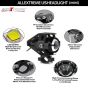 AllExtreme EXU5MW2 U5 Mini CREE LED Fog Light Work Lamp with Hi/Low, Flashing Beam for Cars ATV SUV Truck and Motorcycles (10W, White Light, 2 PCS)