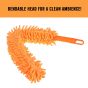 ALLEXTREME ‎DCF-GF02 Microfiber Brush with Flexible Plastic Handle Chenille Duster Washable Cleaning Mop for Cars Fans Ceiling Furniture & Home (Random Colour)