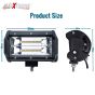 Allextreme EX7IW1P 7 Inch CREE Led Fog Light 24 LED Waterproof Cube Pod Spot Lamp with Mounting Brackets for Cars and Motorcycle (72W, White Light, 1 PC)