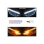 AllExtreme EXDRLY2B Flexible Silica Gel Daytime Running Strip Light Auto LED Strip Soft Tube Lamp Turn Signal Light for Bikes Cars and Home Decoration Front1 (Blue + Yellow)