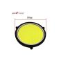 Allextreme EXRDL2P 72mm Round COB LED Switchback Daytime Running Light Compatible with All Cars (Set of 2) (Yellow)