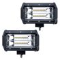 AllExtreme EX7IW2P 7 Inch CREE Led Fog Light 24 LED Waterproof Cube Pod Spot Lamp with Mounting Brackets for Cars and Motorcycle (72W, White Light, 2 PCS)