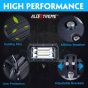 AllExtreme EX7IW2P 7 Inch CREE Led Fog Light 24 LED Waterproof Cube Pod Spot Lamp with Mounting Brackets for Cars and Motorcycle (72W, White Light, 2 PCS)
