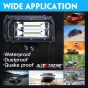 AllExtreme EX7IW2P 7 Inch CREE Led Fog Light 24 LED Waterproof Cube Pod Spot Lamp with Mounting Brackets for Cars and Motorcycle (72W, White Light, 2 PCS)
