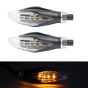 Allextreme EXTSLB2 Bullet Style Side Indicator Light Front Rear Universal Fit Turn Signal Lamp for Bikes and Motorcycles (Amber & Multicolor, 2 PCS)