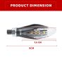Allextreme EXTSLB2 Bullet Style Side Indicator Light Front Rear Universal Fit Turn Signal Lamp for Bikes and Motorcycles (Amber & Multicolor, 2 PCS)