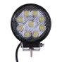 Allextreme EX4RNF1 9 LED Round Fog Light 4 Inch Waterproof Flood Lamp with Mounting Brackets for Motorcycle and Cars (27W, White Light, 1 PC)