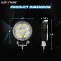 Allextreme EX4RNF1 9 LED Round Fog Light 4 Inch Waterproof Flood Lamp with Mounting Brackets for Motorcycle and Cars (27W, White Light, 1 PC)
