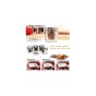 Allextreme AESSC001 12 Pcs Round Stainless Steel Spice Containers with Shaker Lids and 4 Different Knobs for Dining Table, Kitchen Counters and Racks