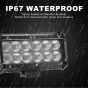 Allextreme EX12F7W2 12 LED Fog Light Bar 7.5 Inch Waterproof Worklight for Bikes Motorcycles and Cars (36W, White Light, 2 PCS)