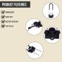 AllExtreme EXM2ULK Heavy-Duty Lancer Bike Lock Front Wheel Shocker Anti-Theft Safety with Mounting Bracket for Motorcycles Dirt Bikes Mountain Biking (Black)