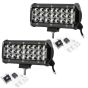 Allextreme EX24FW2 24 LED Fog Light Bar 7.5 Inch Waterproof Spot Beam Cube Worklight with Mounting Bracket for Motorcycles and Cars (72W, White Light, 2 PCS)