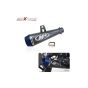 AllExtreme EX51MSB 51mm Inlet Long Grenade Launcher Shape Exhaust Pipe Muffler Silencer with Explosion Fire Shot Sound Compatible for Scooter Motorbike (Blue Tail)