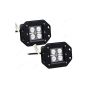 AllExtreme EX6CFL2 Dually Flush Mount 4D Optic Projector Lens CREE LED Fog Light for Truck Jeep Tractors (18W, White Light, 2 PCS)