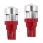 Allextreme EXT106R Universal T10 LED Parking Light 6 SMD Super Bright Interior Pilot License Plate Dome Indicator Lamp Bulb for Car Bike and Motorcycle (2W, Red, 2 PCS)
