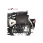 AllExtreme EXLDBSB Motorcycle Backseat Square Saddle Bag Water Resistant Leatherette Front & Rear Seat Bike Tool Kit Storage Organizer Compatible with Royal Enfield Bullet (Dark Brown)