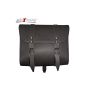 AllExtreme EXLDBSB Motorcycle Backseat Square Saddle Bag Water Resistant Leatherette Front & Rear Seat Bike Tool Kit Storage Organizer Compatible with Royal Enfield Bullet (Dark Brown)