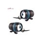Allextreme EXBU3F2 U3 LED Fog Light Universal Spot Driving Head Lamp with Blue Ring for Cars Bikes and Motorcycles (8W, White & Blue Light, 2 PCS)