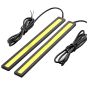 AllExtreme EXDW2C Universal Ultra Bright Daytime Running LED Lights Waterproof Slim Chip COB LEDs Strip DRL Lamp for Cars (6W, White Light, 2 PCS)