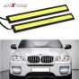 AllExtreme EXDW2C Universal Ultra Bright Daytime Running LED Lights Waterproof Slim Chip COB LEDs Strip DRL Lamp for Cars (6W, White Light, 2 PCS)