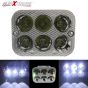 Allextreme EX6BFL1 6 LED Fog Light Waterproof Heat Sink Projector Lamp with Two Multicolor Blinking Bulb for Bikes Cars and Motorcycles (18W, White Light, 1 PC)