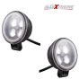 AllExtreme EX4LD2R 4 LED Fog Light Spot Beam Waterproof Pod Driving Work Light with Red Outer Ring for Motorcycle Jeep Truck Boat and Cars (20W, White Light and Red, 2 PCS)
