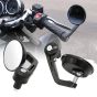 AllExtreme EX78RBM Universal 7/8 Inch Handlebar Motorcycle Rear View Side Mirrors Set Compatible for Bullet Classic Electra Standard 350cc & 500cc (Black, 2 PCS)