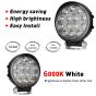 Allextreme EX14RW1 14 LED Round Fog Light 4 Inches Waterproof Off Road Driving Lamp for Car and Motorcycle (42W, White Light, 1 PC)