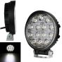 Allextreme EX14RW1 14 LED Round Fog Light 4 Inches Waterproof Off Road Driving Lamp for Car and Motorcycle (42W, White Light, 1 PC)