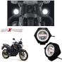 Allextreme EXU23F2 30W U23 Auxiliary Fog Lamp Waterproof Driving Spot LED Lights with Blue Demon & Red Angel Eyes for Bikes Cars Trucks ATVs SUVs Jeeps Boats (Multicolor, 2 PCS)