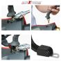 Allextreme Universal Mirror Mount Bike and Motorcycle Mount Cell Phone Mobile Holder Cradle for 3.5 to 6.3" Smartphone (Red)