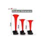 Allextreme EXCAHR3 Car/Bikes Air Horn with 12 Volt Air Compressor and Attachment Screws and Brackets for Passenger Car, Truck, SUV, Trailer, Motorcycle (Red)