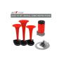 Allextreme EXCAHR3 Car/Bikes Air Horn with 12 Volt Air Compressor and Attachment Screws and Brackets for Passenger Car, Truck, SUV, Trailer, Motorcycle (Red)