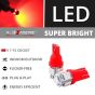 Allextreme EXT10RD2 LED Parking Light Super Bright 5 SMD Car Interior License Plate Wedge Dome Trunk Dashboard Bulb for Car Bike and Motorcycle (0.6W, Red, 2 PCS)
