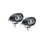 Allextreme EX2OPW2 2 LED Oval Projector Fog Light Auxiliary Spot LED Light Off-Road Driving Lamp for Motorcycle and Cars (20W, White Light, 2 PCS)