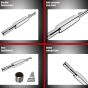 AllExtreme EXULS4 Mini Short Bottle Empty Punjabi Silencer Exhaust with Bush Compatible for BS3 and BS4 Model Bullet 350cc and 500cc (Chrome)