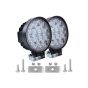 Allextreme EX14HW2 14 LED Round Fog Light Heavy Duty Off Road Driving CREE LED Work Light for All Bikes and Cars (42W, White Light, 2 PCS)