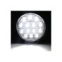 Allextreme EX14HW2 14 LED Round Fog Light Heavy Duty Off Road Driving CREE LED Work Light for All Bikes and Cars (42W, White Light, 2 PCS)
