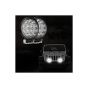 Allextreme EX14HW2 14 LED Round Fog Light Heavy Duty Off Road Driving CREE LED Work Light for All Bikes and Cars (42W, White Light, 2 PCS)