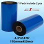 AllExtreme 3.34" x 70 M Thermal Transfer Ribbon 2 Roll Enhanced Wax Resin Ink Compatible with Eltron Datamax for Barcode Label Tag Printing (Pack of 2)